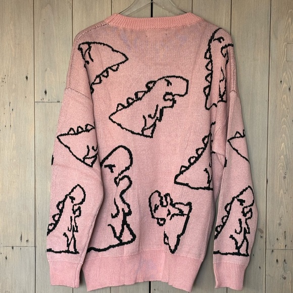 Pink Men’s Dinosaur Sweater NWOT - Picture 6 of 7